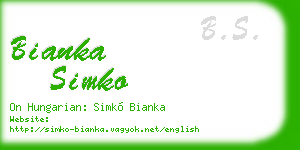 bianka simko business card