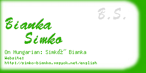 bianka simko business card